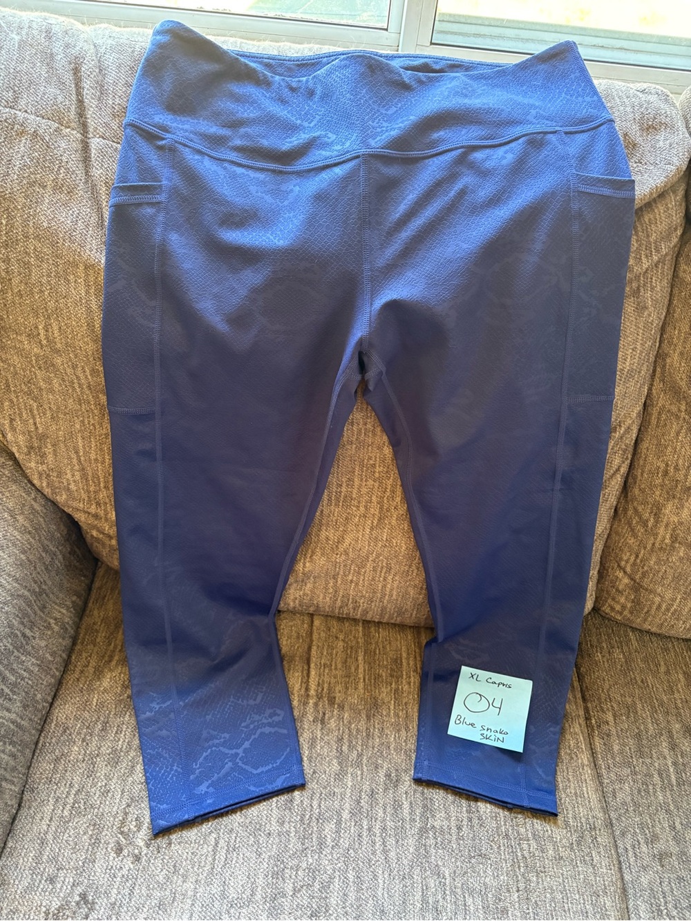 CVG XL Capris Blue Snake Skin-Never worn-Hard to Find